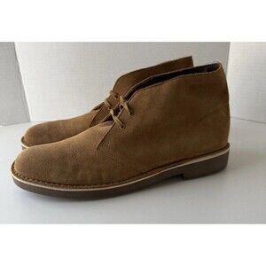 Clarks Men's chestnut Suede Lace Up Chukka Ankle Dress Boots Size 11 M 15522